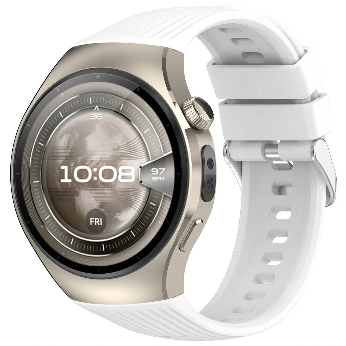 Silikonowy pasek Bizon Strap Watch Silicone T do Huawei Watch 5 46 mm, czarny